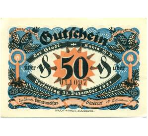 50 пфеннигов 1921 года Германия — Кала (Нотгельд)