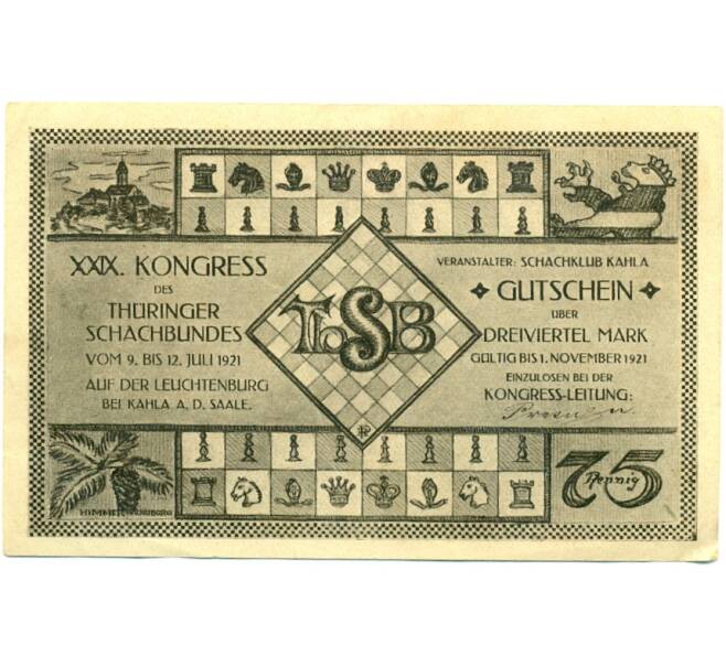 Банкнота 75 пфеннигов 1921 года Германия — Кала (Нотгельд) (Артикул: K10-11861) — Фото №1