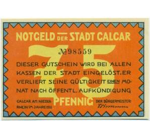 75 пфеннигов 1922 года Германия — Калькар (Нотгельд) — Фото №2