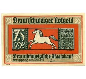 75 пфеннигов 1921 года Германия — Брауншвейг (Нотгельд) — Фото №1