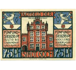 75 пфеннигов 1922 года Германия — Гох (Нотгельд)