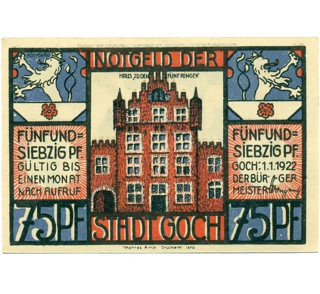 Банкнота 75 пфеннигов 1922 года Германия — Гох (Нотгельд) (Артикул: K10-11891) — Фото №2