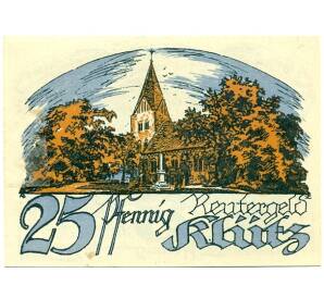 25 пфеннигов 1921 года Германия — Клюц (Нотгельд) — Фото №1