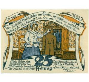 25 пфеннигов 1921 года Германия — Клюц (Нотгельд) — Фото №2