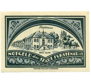 25 пфеннигов 1921 года Германия — Фюрстенау (Нотгельд) — Фото №1