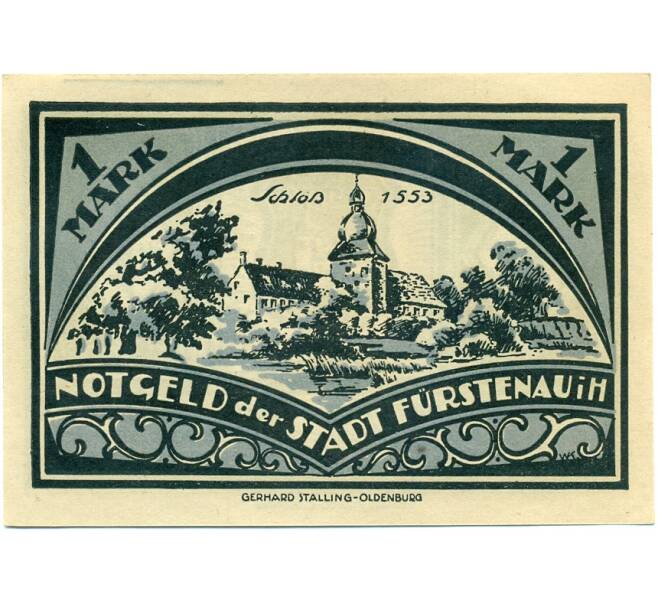 Банкнота 1 марка 1921 года Германия — Фюрстенау (Нотгельд) (Артикул: K10-11912) — Фото №1