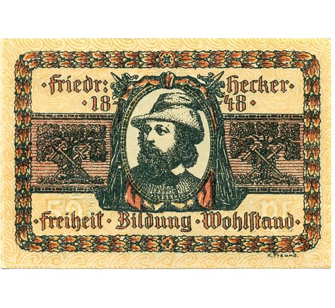 Банкнота 50 пфеннигов 1921 года Германия — Леррах (Нотгельд) (Артикул: K10-11923) — Фото №2