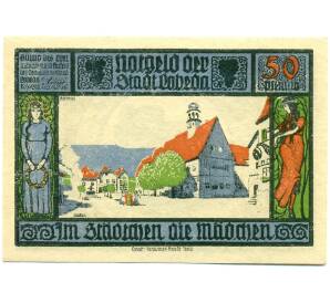 50 пфеннигов 1921 года Германия — Лобеда (Нотгельд)