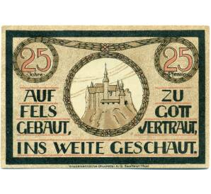 25 пфеннигов 1921 года Германия — Лауэнштайне (Нотгельд) — Фото №1