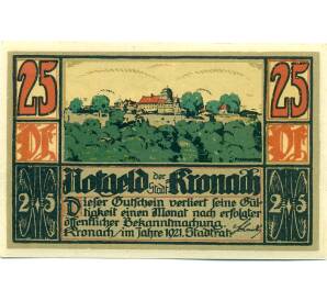 25 пфеннигов 1921 года Германия — Кронах (Нотгельд)