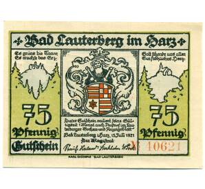 75 пфеннигов 1921 года Германия — Бад-Лаутерберг (Нотгельд) — Фото №1