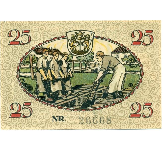 Банкнота 25 пфеннигов 1921 года Германия — Кирххайн (Нотгельд) (Артикул: K10-11954) — Фото №2