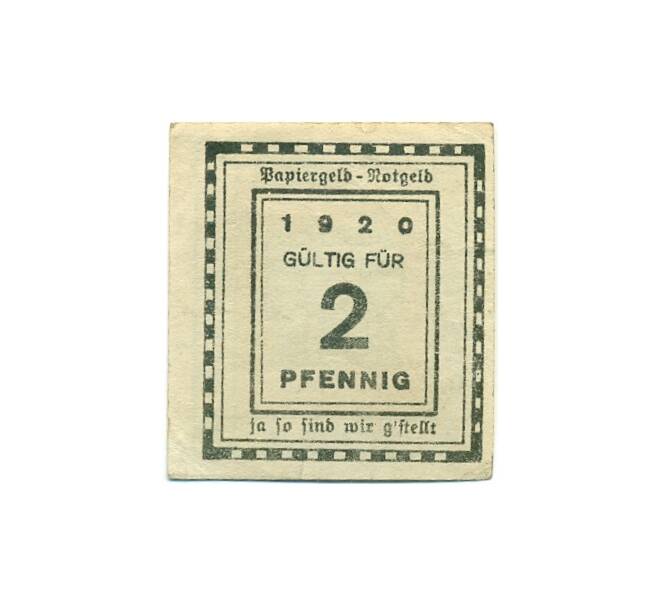 Банкнота 2 пфеннига 1920 года Германия — Китцинген (Нотгельд) (Артикул: K10-11961) — Фото №1