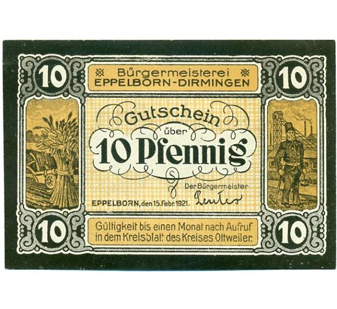 Банкнота 10 пфеннигов 1921 года Германия — Эппельборн (Нотгельд) (Артикул: K10-11977) — Фото №1