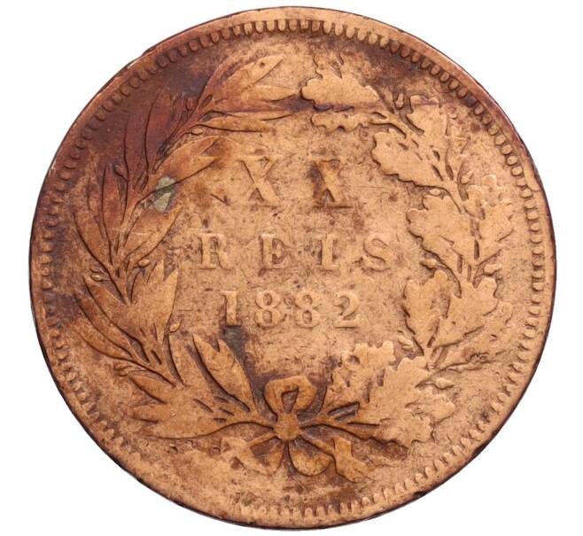 Монета 20 рейс 1882 года Португалия (Артикул: T11-34991) — Фото №1