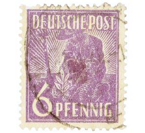 Почтовая марка 6 пфеннигов 1947 года Германия (Тризония) — Фото №1