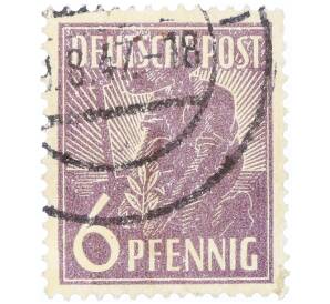 Почтовая марка 6 пфеннигов 1947 года Германия (Тризония) — Фото №1