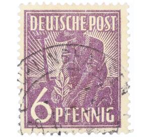 Почтовая марка 6 пфеннигов 1947 года Германия (Тризония) — Фото №1