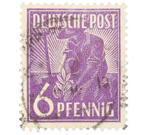 Почтовая марка 6 пфеннигов 1947 года Германия (Тризония) — Фото №1