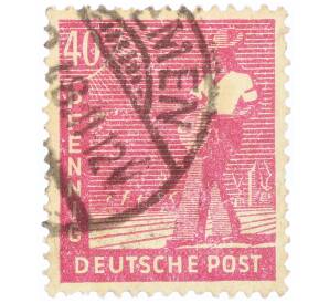 Почтовая марка 40 пфеннигов 1947 года Германия (Тризония) — Фото №1