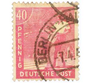 Почтовая марка 40 пфеннигов 1947 года Германия (Тризония) — Фото №1