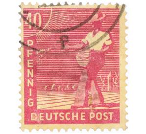 Почтовая марка 40 пфеннигов 1947 года Германия (Тризония)