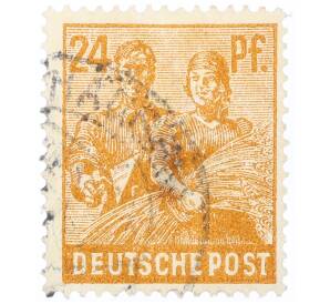Почтовая марка 24 пфеннига 1947 года Германия (Тризония)