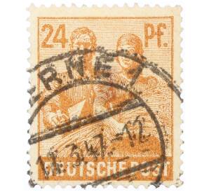 Почтовая марка 24 пфеннига 1947 года Германия (Тризония)