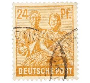 Почтовая марка 24 пфеннига 1947 года Германия (Тризония)