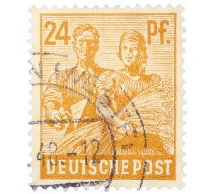 Почтовая марка 24 пфеннига 1947 года Германия (Тризония)