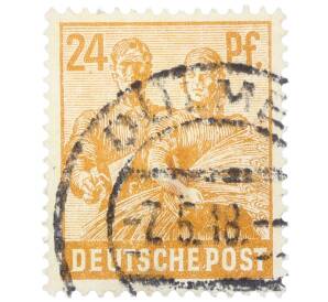 Почтовая марка 24 пфеннига 1947 года Германия (Тризония)