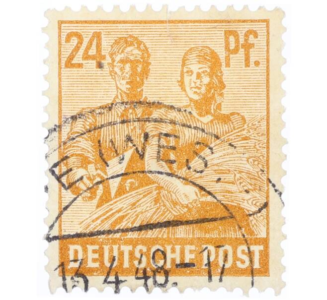 Почтовая марка 24 пфеннига 1947 года Германия (Тризония) (Артикул: T11-35090) — Фото №1