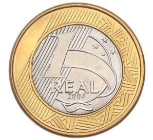 1 реал 2004 года Бразилия — Фото №1