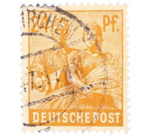 Почтовая марка 24 пфеннига 1947 года Германия (Тризония)