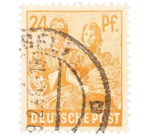 Почтовая марка 24 пфеннига 1947 года Германия (Тризония)