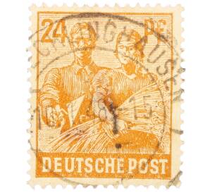 Почтовая марка 24 пфеннига 1947 года Германия (Тризония)