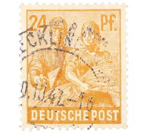 Почтовая марка 24 пфеннига 1947 года Германия (Тризония)