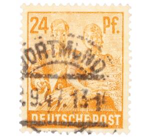 Почтовая марка 24 пфеннига 1947 года Германия (Тризония)