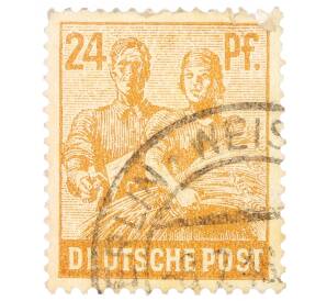 Почтовая марка 24 пфеннига 1947 года Германия (Тризония)