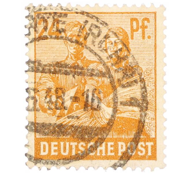 Почтовая марка 24 пфеннига 1947 года Германия (Тризония) (Артикул: T11-35137) — Фото №1