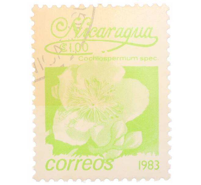 Почтовая марка 1 кордоба 1983 года Никарагуа «Кохлоспермум» (Артикул: T11-35139) — Фото №1