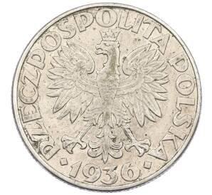 5 злотых 1936 года Польша «15 лет морскому порту Гдыня» — Фото №2