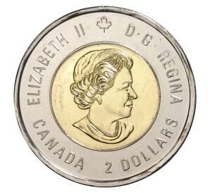 2 доллара 2018 года Канада «100 лет со дня окончания Первой Мировой войны»