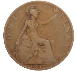 1 пенни 1911 года Великобритания — Фото №1