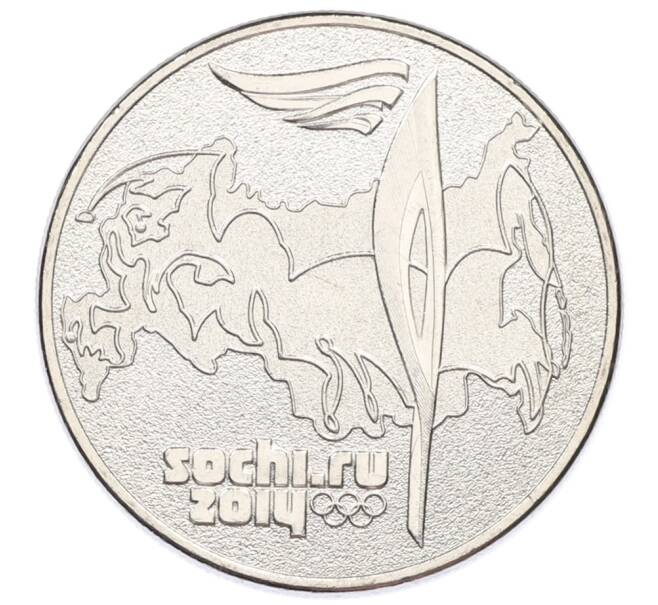 Монета 25 рублей 2014 года СПМД «XXII зимние Олимпийские Игры 2014 в Сочи — Факел» (Артикул: T11-35240) — Фото №1