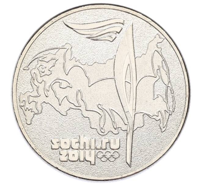 Монета 25 рублей 2014 года СПМД «XXII зимние Олимпийские Игры 2014 в Сочи — Факел» (Артикул: T11-35241) — Фото №1