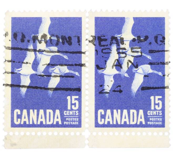 Сцепка из 2 марок 15 центов 1963 года Канада «Канадская казарка» (Артикул: T11-35271) — Фото №1