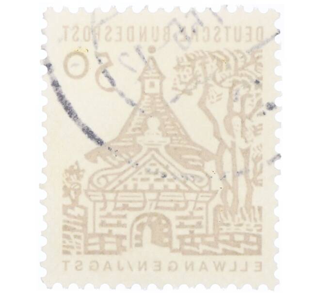 Почтовая марка 50 пфеннигов 1964 года Западная Германия (ФРГ) «Немецкие постройки XII века — Ворота замка в Эльвангене» (Артикул: T11-35279) — Фото №2