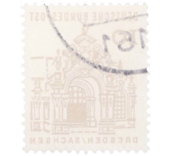 Почтовая марка 10 пфеннигов 1965 года Западная Германия (ФРГ) «Немецкие постройки XII века — Цвингера в Дрездене» (Артикул: T11-35285) — Фото №2