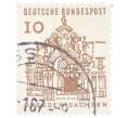 Почтовая марка 10 пфеннигов 1965 года Западная Германия (ФРГ) «Немецкие постройки XII века — Цвингера в Дрездене» (Артикул: T11-35287) — Фото №1